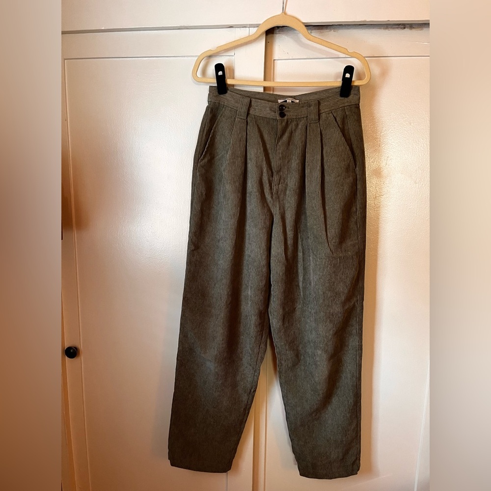 Classic Olive Corduroy Slacks